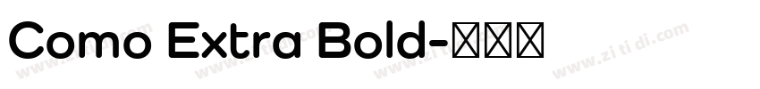 Como Extra Bold字体转换